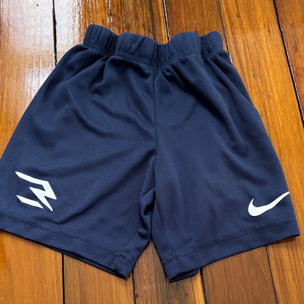 Nike Dark Blue Sports Shorts with White Logo